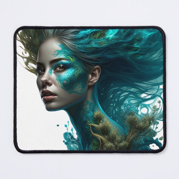 Item preview, Mystical Water Goddess – Fantasy Ocean Spirit Artwork | Amphitrite designed and sold by Mido-artister.