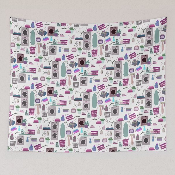 Item preview, Laundry Day Pattern – Cute Home Chores Illustration designed and sold by summerspirit.