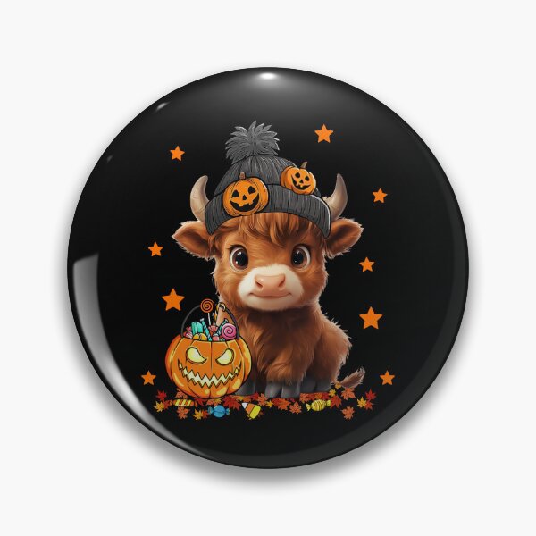 Item preview, Fall Autumn Highland Cow and Pumpkin Retro Halloween designed and sold by laszlosaobere.