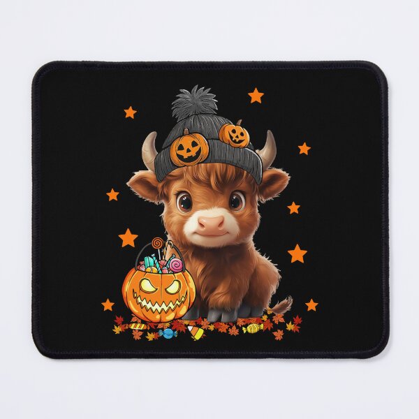 Item preview, Fall Autumn Highland Cow and Pumpkin Retro Halloween designed and sold by laszlosaobere.