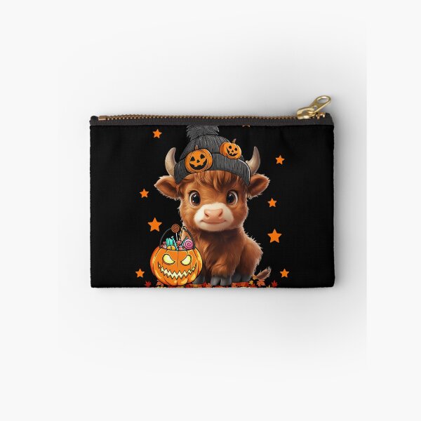 Item preview, Fall Autumn Highland Cow and Pumpkin Retro Halloween designed and sold by laszlosaobere.