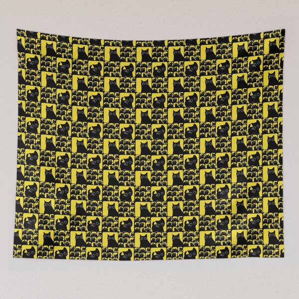 Artikelvorschau, Schwarze Katze 3 x 3 = 9 Leben entworfen und verkauft von The magic Yellow bus.