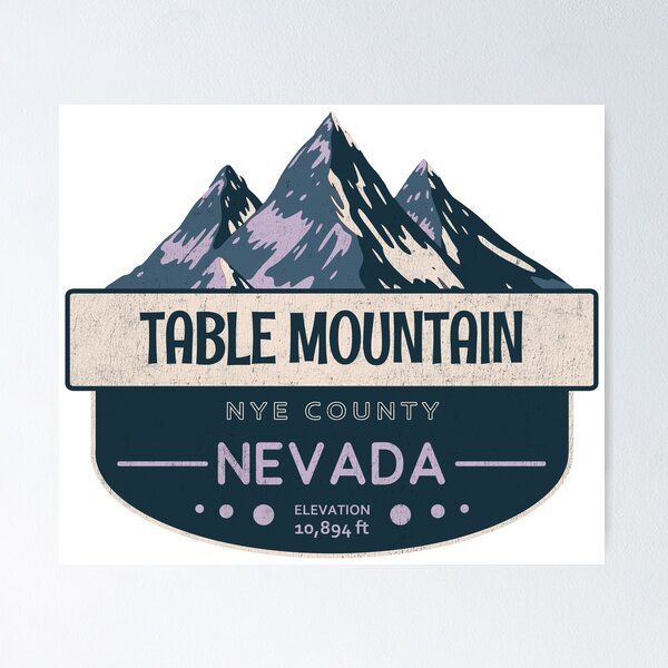 Artikelvorschau, Tafelberg, Nye County, Nevada, Bergdesign entworfen und verkauft von Wanderful-roads.