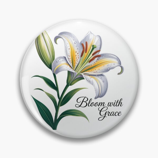 Item preview, Bloom with Grace – White Lily Flower Design designed and sold by StormVape.