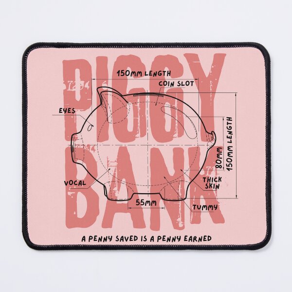 Item preview, Piggy Bank Schematic Blueprint Diagram designed and sold by The magic Yellow bus.