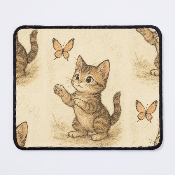Item preview, Kitty with butterfly designed and sold by Day Dreamer.