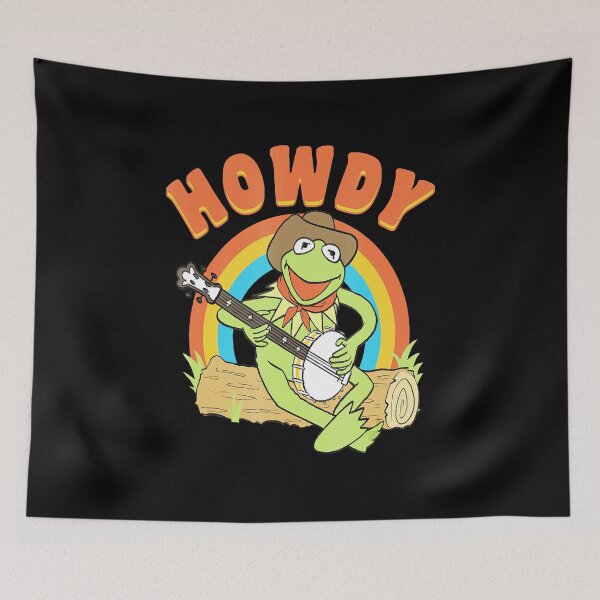 Item preview, The Muppets Kermit The Frog Howdy Retro Chest Logo  designed and sold by Fivenightss33.