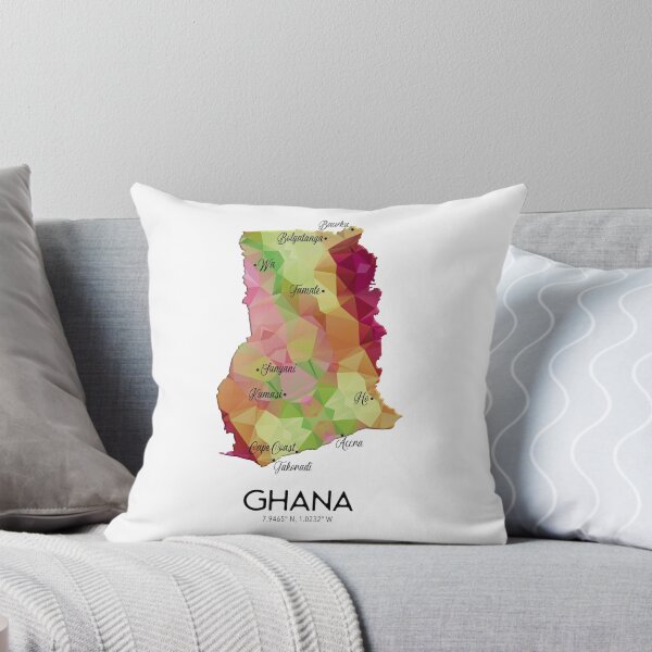 Item preview, Ghana Labelled Map designed and sold by lolomastudio.