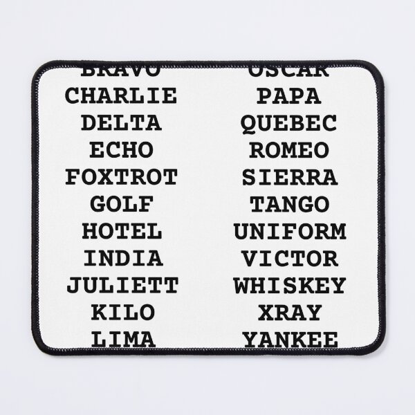 Item preview, NATO Phonetic Alphabet designed and sold by rokket2001.