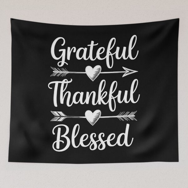 Item preview, Grateful Thankful Blessed Thanksgiving designed and sold by Sunset4Bones.