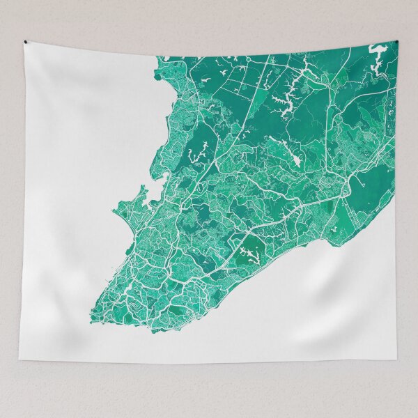 Item preview, Salvador City Map of Bahia, Brazil - Watercolor designed and sold by deMAP.