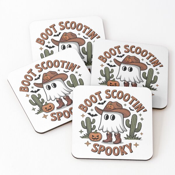 Item preview, Boot Scootin’ Spooky Cowboy Ghost – Cute Halloween Cartoon Design designed and sold by Snifferius.
