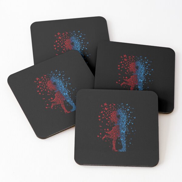 Item preview, Butterfly Silhouette Couple in Passionate Embrace designed and sold by PixelVibe782.