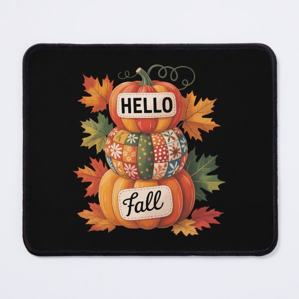 Item preview, Hello Fall Pumpkin Autumn Leaves designed and sold by Sunset4Bones.