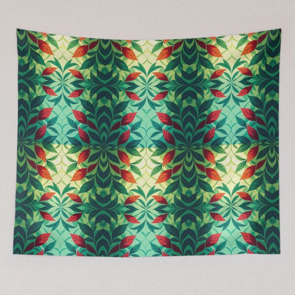 Item preview, Colorful, Flowers & Leaves, Abstract Artistic Stylize, Symmetrical Repeated Texture Pattern (image size 8320x12480) designed and sold by Digital-Davinci.