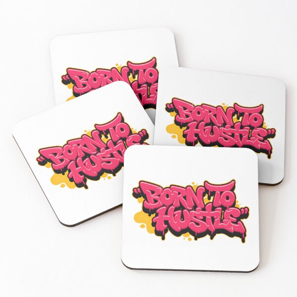 Item preview, Born To Hustle Graffiti Street Art Quote designed and sold by SipanjiGFArt.