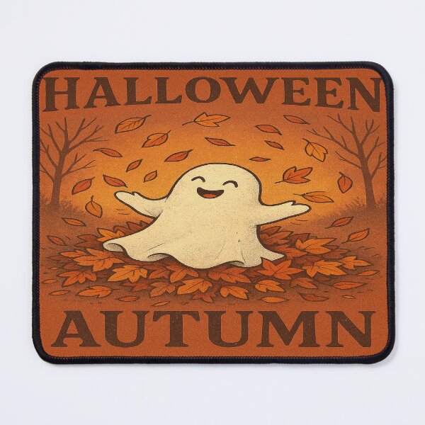 Item preview, Happy Halloween Ghost in Autumn – Cute and Festive Design designed and sold by CL7CasaLibra7.