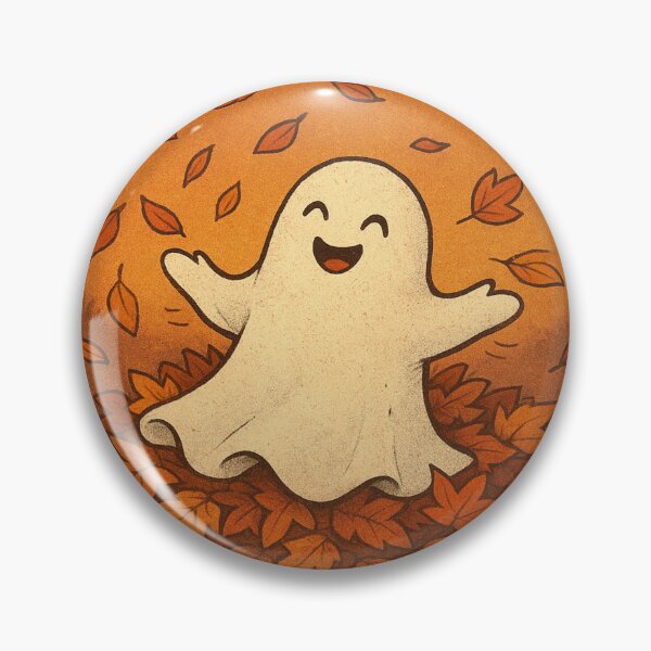 Item preview, Happy Halloween Ghost in Autumn – Cute and Festive Design designed and sold by CL7CasaLibra7.