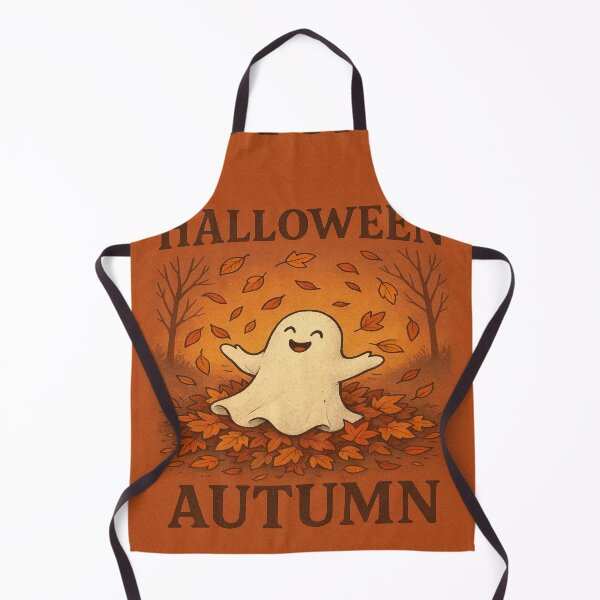 Item preview, Happy Halloween Ghost in Autumn – Cute and Festive Design designed and sold by CL7CasaLibra7.