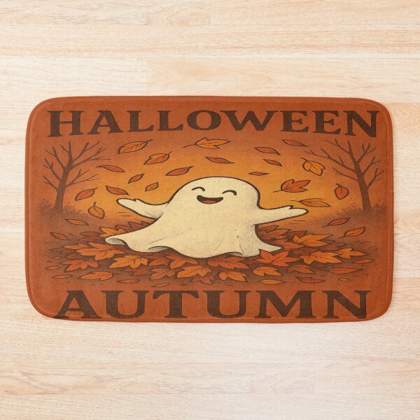 Item preview, Happy Halloween Ghost in Autumn – Cute and Festive Design designed and sold by CL7CasaLibra7.
