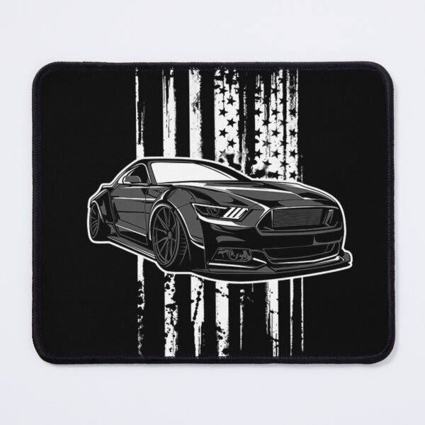 Item preview, Black Mustang American Muscle Car Illustration Art designed and sold by thundergearshop.