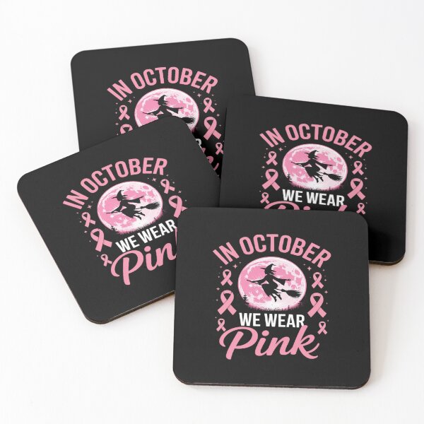 Item preview, in October We Wear Pink Ribbon Witch Halloween Breast Cancer designed and sold by JulienAureo.