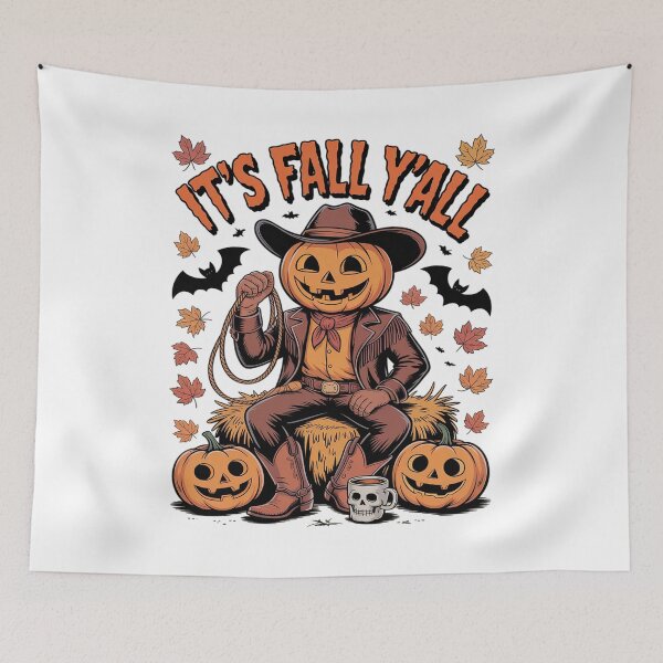 Item preview, It’s Fall Y’all Western Cowboy Pumpkin Halloween designed and sold by JulienAureo.