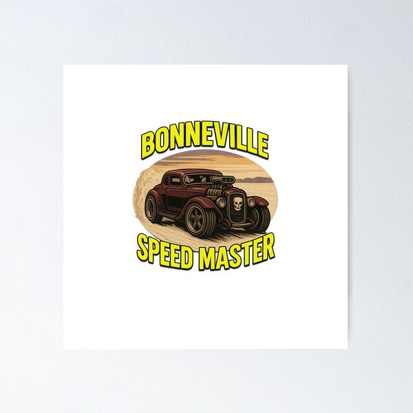 Item preview, Bonneville Speed Master Hot Rod Car Racing Vintage Retro designed and sold by Fleetwood1994.