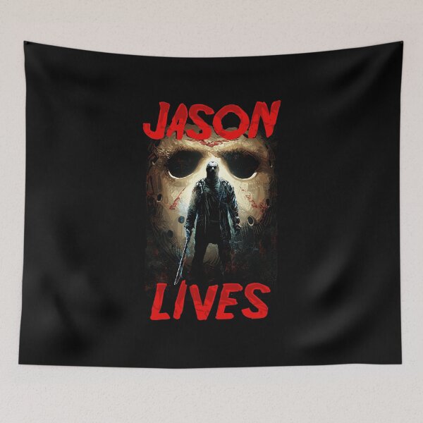 Aperçu de l'œuvre Affiche du film d'horreur Jason Voorhees Lives créée et vendue par Minecrafttt34.