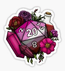 Pegatina Pride Lesbian D20 Tabletop RPG Gaming Dice