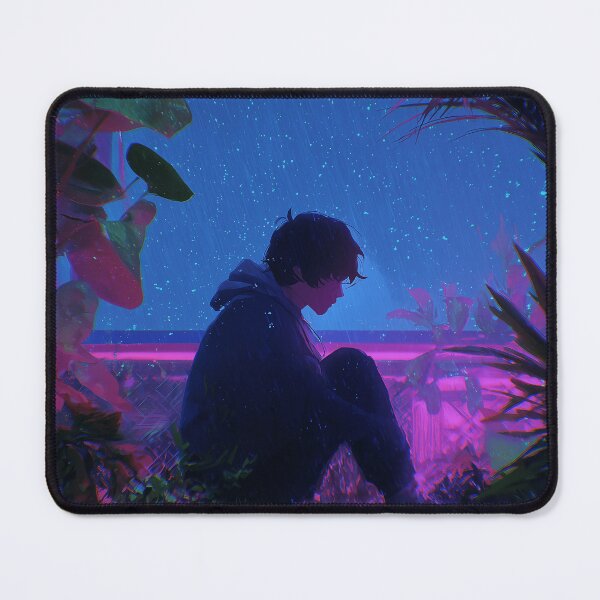 Item preview, Lo-fi Anime Neon Rain Design designed and sold by Guesso.