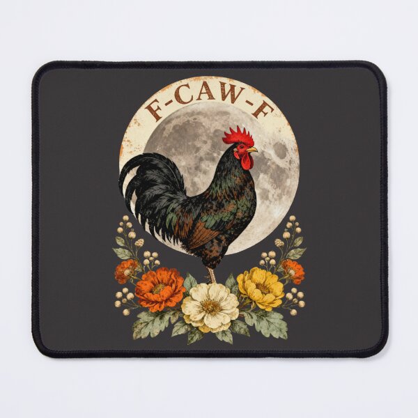 Item preview, F-CAW-F Rooster Chicken Boho Flowers Cottagecore Vintage designed and sold by SunfullyYours.