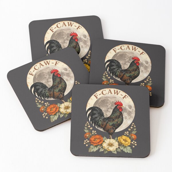 Item preview, F-CAW-F Rooster Chicken Boho Flowers Cottagecore Vintage designed and sold by SunfullyYours.