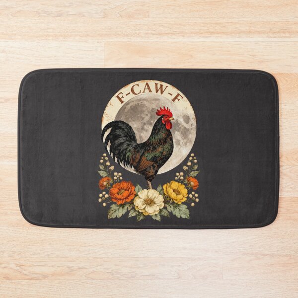 Item preview, F-CAW-F Rooster Chicken Boho Flowers Cottagecore Vintage designed and sold by SunfullyYours.