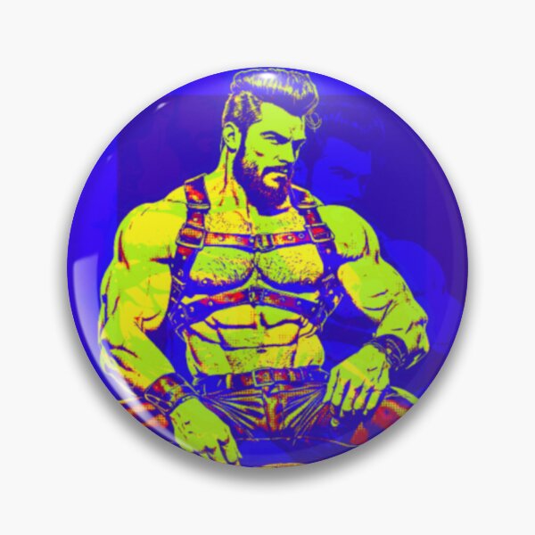 Item preview, Gay Leather Pop Art Gay Leather Bar Daddy San Francisco Gay Pride Graphic Design designed and sold by ItsAKinkThing.