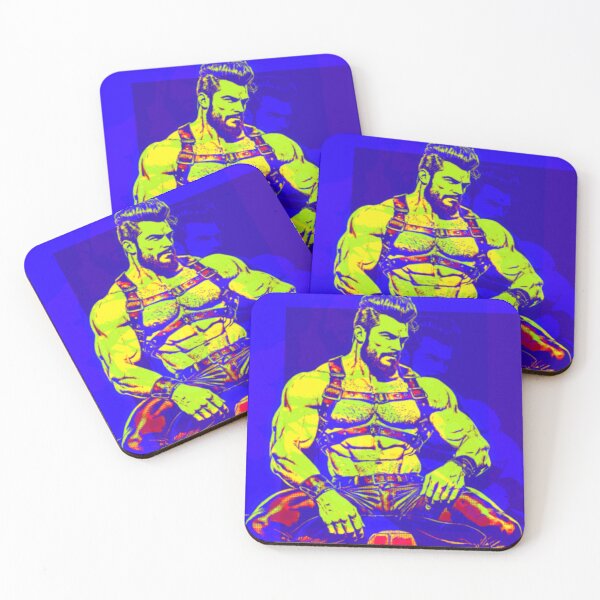 Item preview, Gay Leather Pop Art Gay Leather Bar Daddy San Francisco Gay Pride Graphic Design designed and sold by ItsAKinkThing.
