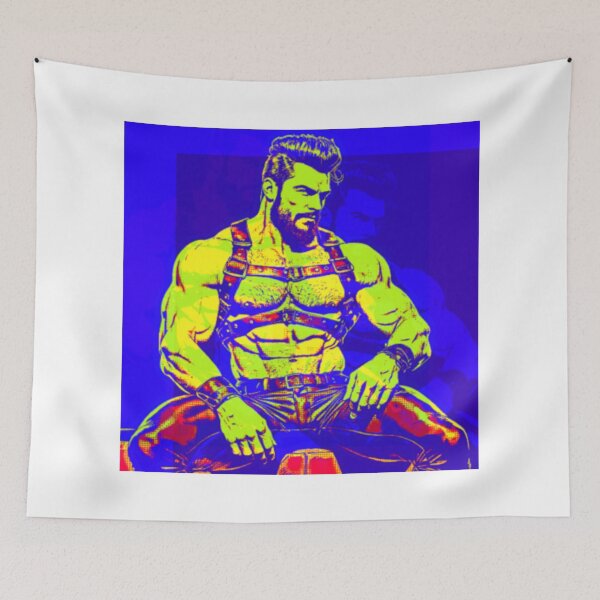 Item preview, Gay Leather Pop Art Gay Leather Bar Daddy San Francisco Gay Pride Graphic Design designed and sold by ItsAKinkThing.