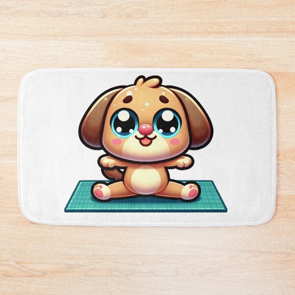 Item preview, Cartoon Dog in Yoga Pose designed and sold by ArtistEmbrace.