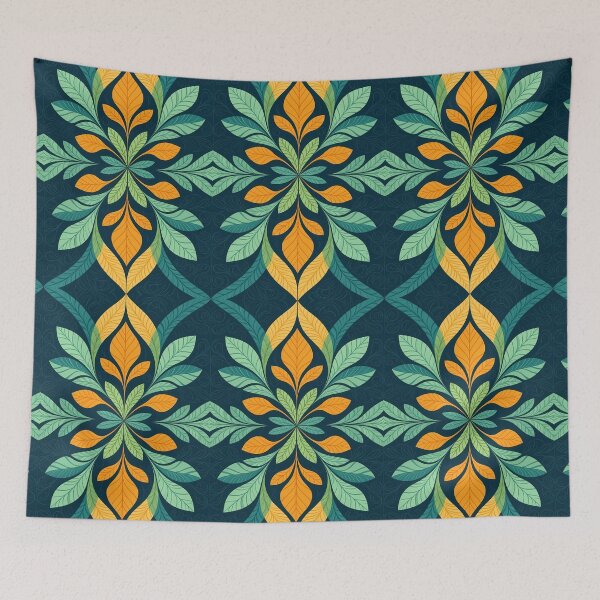 Item preview, Colorful, Flowers & Leaves, Abstract Artistic Stylize, Symmetrical Repeated Texture Pattern (image size 8320x12480) designed and sold by Digital-Davinci.