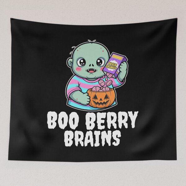Item preview, BOO BERRY BRAINS - ZOMBIE HALLOWEEN designed and sold by KEF Custom.