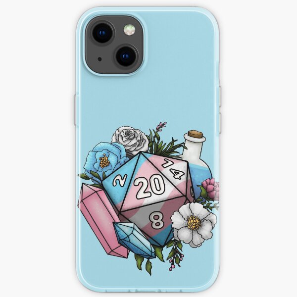 Pride Transgender D20 Tabletop RPG Gaming Dice iPhone Soft Case