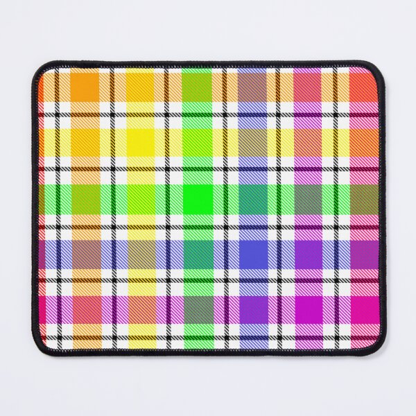 Item preview, Rainbow Colorful Light Spectrum Flannel Plaid - White designed and sold by PatternTitan.