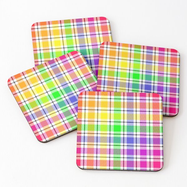 Item preview, Rainbow Colorful Light Spectrum Flannel Plaid - White  designed and sold by PatternTitan.