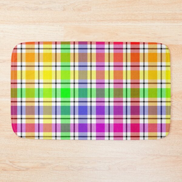 Item preview, Rainbow Colorful Light Spectrum Flannel Plaid - White  designed and sold by PatternTitan.
