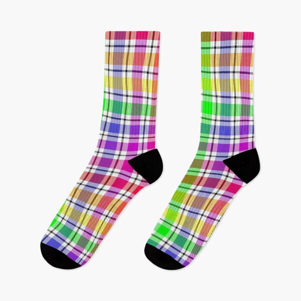 Item preview, Rainbow Colorful Light Spectrum Flannel Plaid - White  designed and sold by PatternTitan.