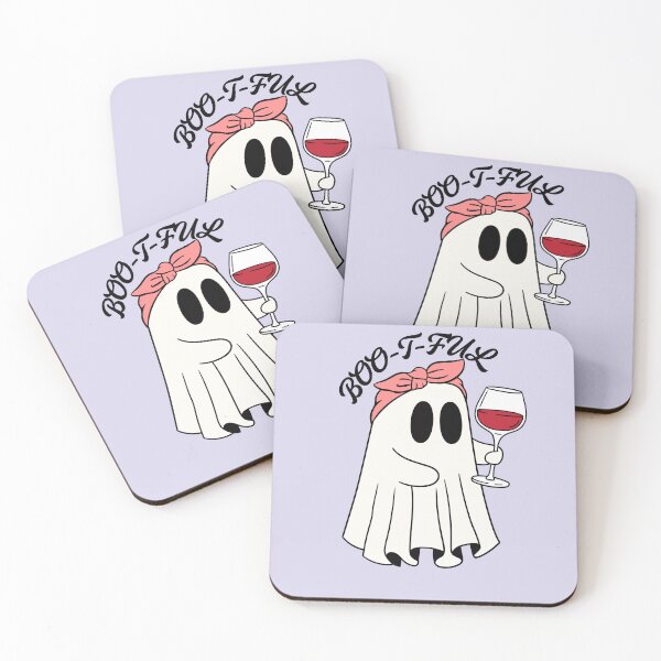 Item preview, Boo-tiful – Cute Boo Ghost with Refreshing Drink designed and sold by Moon's Arts.