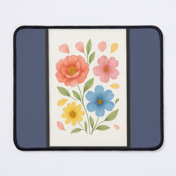 Item preview, Composition of flowers with stem and additional petals ina  frame. designed and sold by AJTees99.