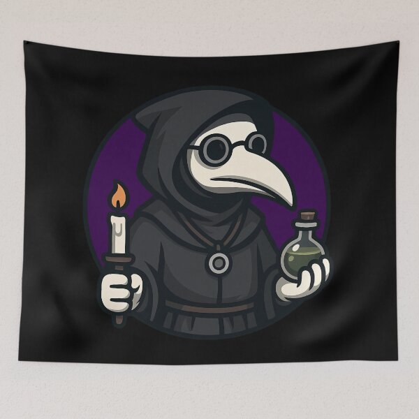 Item preview, Vintage Plague Doctor designed and sold by Funny Vintage Stickers And T-Shirts.