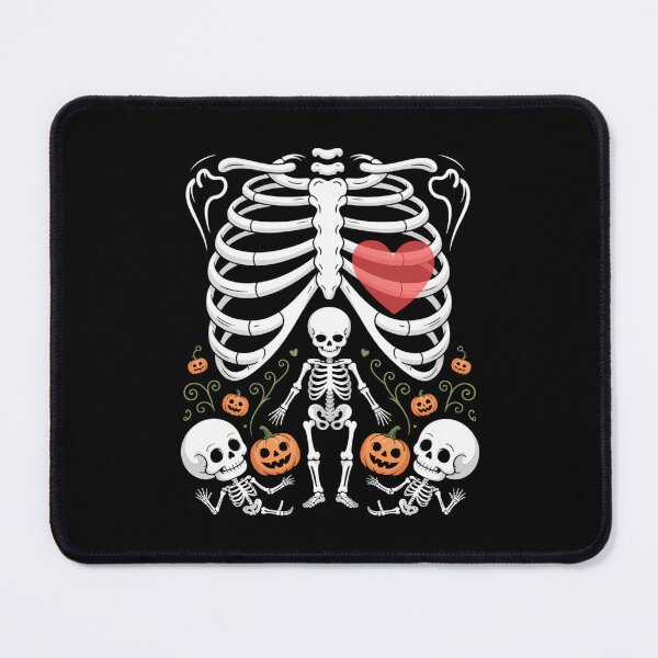 Item preview, Pregnant Skeleton Twin Pregnancy Halloween Baby Announcement designed and sold by brynatshop.