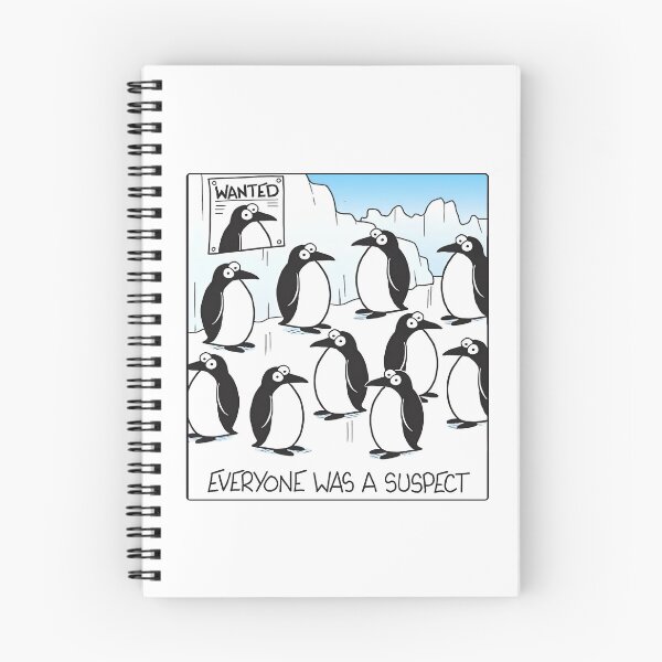 Item preview, Funny Penguin Suspects | Everyone Was a Suspect Comic designed and sold by Colorful-Garden.